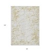 Gold And Ivory Abstract Washable Indoor Outdoor Area Rug - 3 of 4
