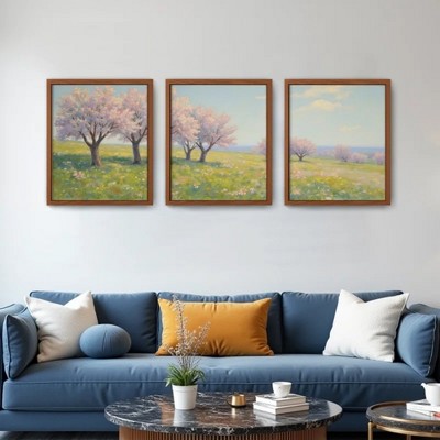 Floral Canvas Wall Art with Strong Artistic and Visual Aesthetics,3 - Pieces