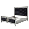 90" Queen Bed Varian Bed Black Velvet and Mirrored - Acme Furniture - image 3 of 4