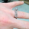 Pompeii3 3/4ct Twist Engagement Ring Set 14K White Gold - 4 of 4