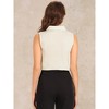 INSPIRE CHIC Women's Sleeveless Collared Business Work Tops Button Down Bodysuit - 3 of 4