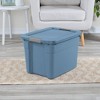 Sterilite 12 Gallon Latching Tote, Stackable Storage Bin Container with Secure Lid to Organize Home and Office, Washed Blue, 24 Pack - 3 of 4