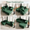 VASIP 77" Teddy Fabric Sofa ,High Density Sponge Boneless Sofa Design with Double Chaises,Sleeper Couch for Living Room,No Assembly,White - 3 of 4