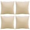 vidaXL Throw Pillows 4 pcs Beige 23.6"x23.6" Fabric - 4 of 4