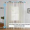HLC.ME Semi Sheer Voile Light Filtering Transparent Window Curtain Grommet Panels - Set of 2 - 4 of 4