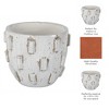 Terracotta Planter with Textured Design - Ceramic Flower Pot for Indoor & Outdoor Plants - Frost-Resistant, Durable - 10" White - 3 of 4