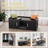 SEVOBAL Outdoor Shoe Storage Cabinet 12 Pair 2 Door Storage Bench Indoor Outdoor Waterproof Adjustable Shelves Entryway Hallway, Black, - 4 of 4