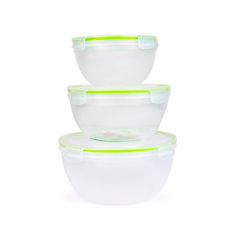 6-Piece Round Food Storage Container Set Click-and-Lock Containers w/Lids BPA-Free Microwave Freezer Dishwasher Safe - image 1 of 4