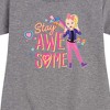 JoJo Siwa Stay Awesome Graphic Short Sleeve Fleece Dress - Heather Grey - 2T - 2 of 3