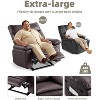 Manual Recliner Chair for Living Room, 360 Degree Swivel Massage Recliner Chair with Remote Control, PU Leather Lounge Chair with Side Pocket - 4 of 4