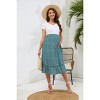 Clearlove Maternity Printed Ruffle High-Waist Cable Knit Layered Skirt Comfortable and Stylish Pregnancy Wear - 2 of 4