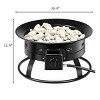 Costway Portable Fire Pit Outdoor 58,000 BTU Propane Patio Lava Rocks Camping Events - 3 of 4