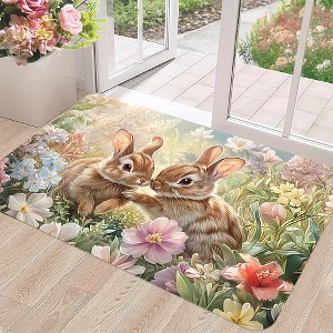Sato インテリア コレクション レア ドーム kitchentimer Lomsoe 1pc Garden Easter Rabbit Pattern Door Mat for Home Holiday