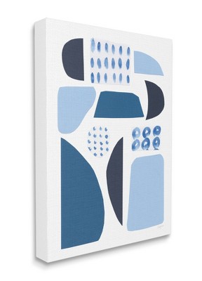 Stupell Industries Shades of Blue Abstract Shapes Collage Design