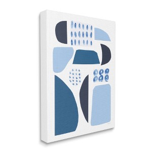 Stupell Industries Shades of Blue Abstract Shapes Collage Design Gallery Wrapped Canvas Wall Art, 30 x 40 - 1 of 4