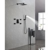 ALEXOUN  Shower System, 10-Inch Matte Black Full Body Shower System with Body Jets, Square Rainfall Shower Head, Handheld Shower - 4 of 4