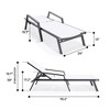 LeisureMod Marlin Patio Sling Chaise Lounge Chair With Arms in Black Aluminum - 4 of 4