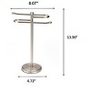Home Mart Goods Brushed Satin Nickle Stainless Steel S-Design Fingertip Towel Holder With Heavy Base - 2 of 4