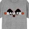 We Pickle Ball Baller Crew Neck Short Sleeve Athletic Heather Men's T-shirt - 2 of 3
