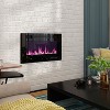 Famapy 30-Inch Square Iron,Thick Glass Electric Fireplace + Crystal Bed,12-Color,Timer Energy Saving,Decor/Heater for Living Room & Bedroom - 4 of 4
