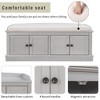 CENGHU Storage Ottoman Bench, Shoe Bench with 4 Doors and Adjustable Shelves, Storage Bench with Removable Cushion, for Living Room, Entryway - 4 of 4