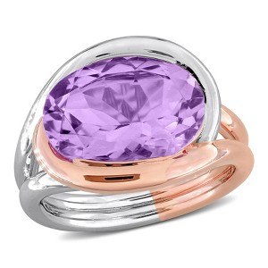 EVERLY JEWELRY | Two-Tone Silver 5 3/8 CT TGW Pink Amethyst Fashion Ring - 1 of 4