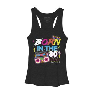 Women's Design By Humans Born in 80s Retro By MusicoIlustre Racerback Tank Top - 1 of 2