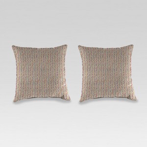 Outdoor Set of 2 Accessory Toss Pillows - Beige with Dots - Jordan Manufacturing