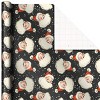 Hallmark Black Christmas Wrapping Paper with Cut Lines on Reverse - 4 of 4