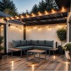 Nestfair 4pc L-Shaped Wicker Outdoor Conversation Sectional Sofa Set Dark Gray - 2 of 4