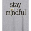 Women's - Instant Message - Stay Mindful Flower Oversized Graphic T-Shirt - 2 of 4