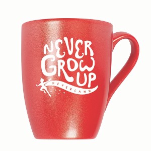 Elanze Designs Never Grow Up Neverland 10 ounce New Bone China Coffee Tea Cup Mug, Crimson Red - 1 of 4