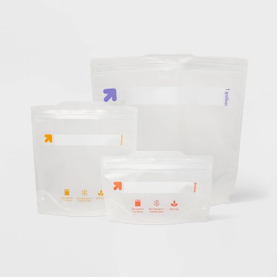 Reusable Food Storage Bags -15pc Variety Pack/5ct Each - up &#38; up&#8482;