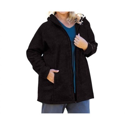 Women's Lyddie Hooded Zip Up Fleece Jacket - Plus Size - On The Plus Side