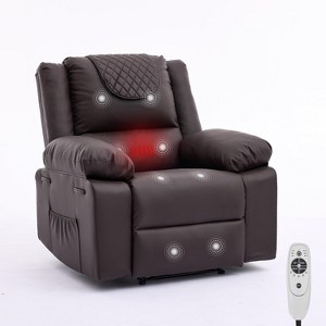 Manual Recliner with 135¡ã Front & Rear Adjustment, Heating & Massage - Enhanced Comfort, Side Storage Pockets, Remote Control - 1 of 4