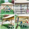 Yescom 11x11ft Pop-Up Gazebo Tent with Netting Carry Bag Carry Bag Party Home Backyard Beige - 4 of 4
