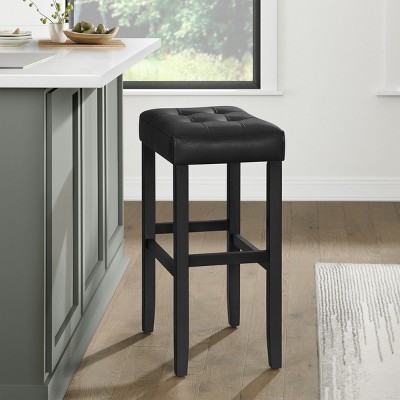 Alaterre Furniture Madison 30-Inch Bar Stool with Faux Leather Seat - Stool for Kitchen Island or Bar - Backless Barstools
