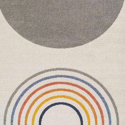 gray, cream, rust, mustard, navy
