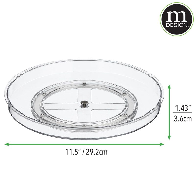 mDesign Lazy Susan Turntable Spinner for Kitchen or Bathroom, 4 of 10