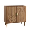 JUJABU Walnut Wood Buffet Cabinet with Storage Space, with Adjustable Shelf, Suitable for Living Room, Kitchen, ect. - 2 of 4