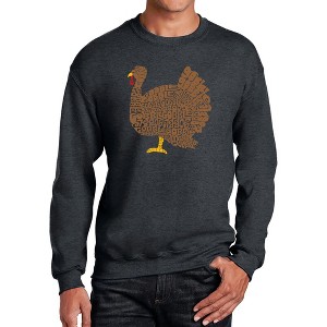 LA Pop Art Thanksgiving - Men's Word Art Crewneck Sweatshirt - 1 of 4