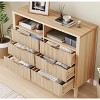 6 Drawer Dresser for Bedroom, Farmhouse Chest of Drawers with 2 Open Shelves and Fluted Doors, Home Storage and Organization - 4 of 4