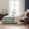 Nestl Comforter Set, 7pc Bed in a Bag, Modern Comforter Sets with Sheets, Striped Design Bed Set - 2 of 4
