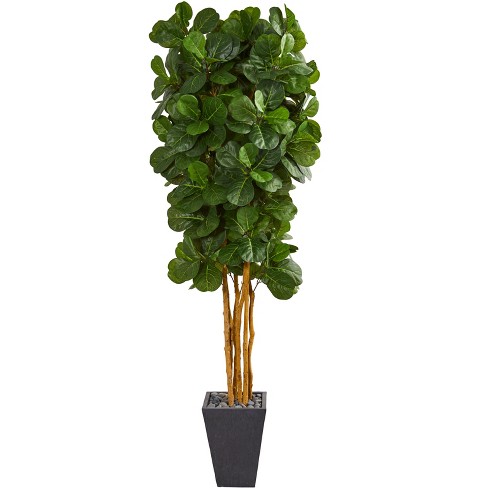 Nearly Natural Fiddle Leaf Artificial Tree in Slate Planter - image 1 of 3