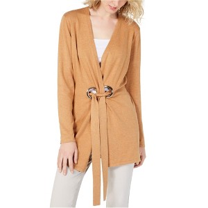 I.N.C International Concepts Womens Grommet Detail Cardigan Sweater, Brown, X-Large - 1 of 1