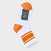 Women's Game Day Varsity Stripe Ribbed Cushioned Mid Crew Socks - Wild Fable™ - 2 of 3