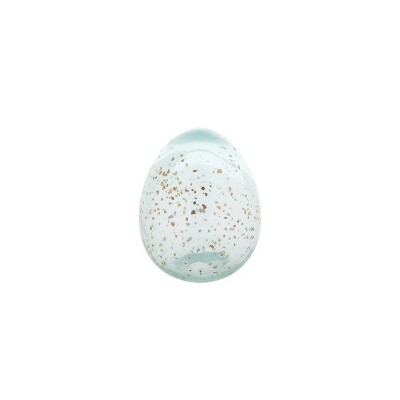 Gallerie II Blue Glass Egg Glitter Easter Figurine