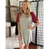 Ekouaer Sleep Shirts for Women Short Sleeve Night Shirts for Sleeping Pullover Nightgown Soft Nightdress - 3 of 4