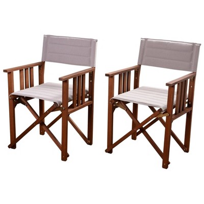 Amazonia 2pc Patio Folding Chair Set - Khaki - International Home Miami