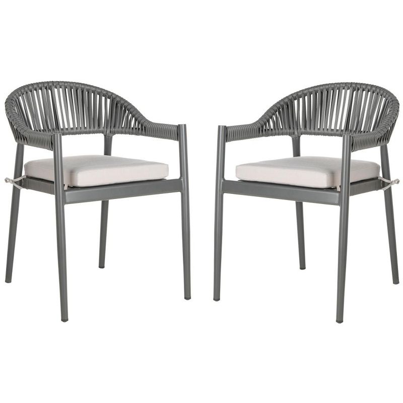 Greer  Rope Chair (Set Of 2) - Grey - Safavieh., 2 of 10